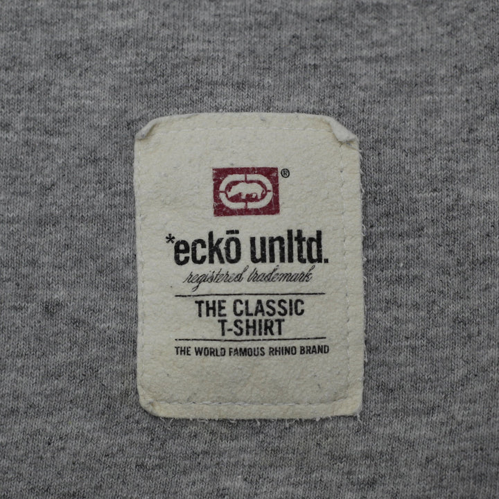 Y2K Mens Ecko Unltd Gray Long Sleeve T-Shirt Size XL