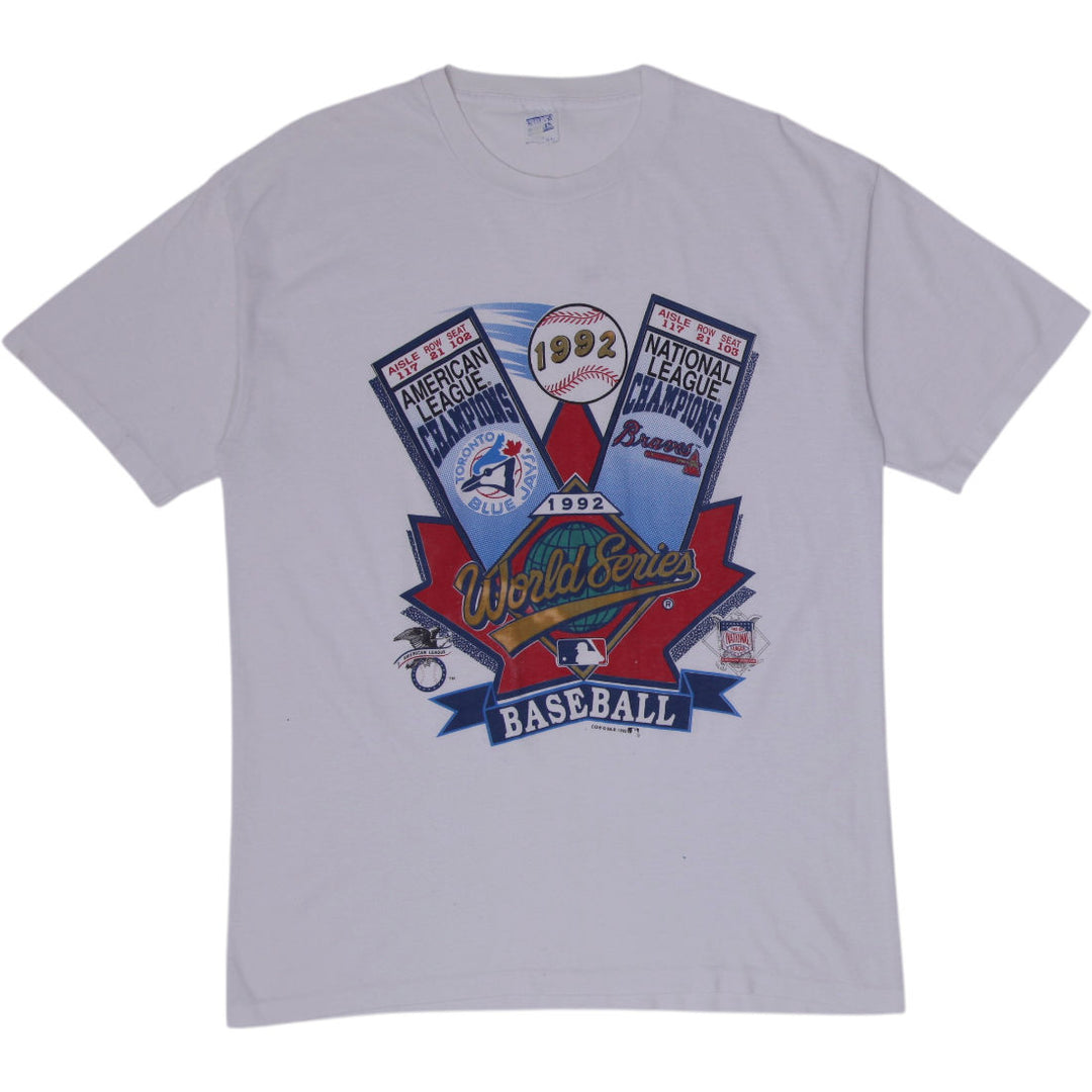 Vintage 1992 World Series MLB Toronto Blue Jays and Atlanta Braves S.Stitch