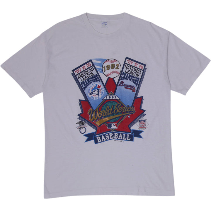 Vintage 1992 World Series MLB Toronto Blue Jays and Atlanta Braves S.Stitch