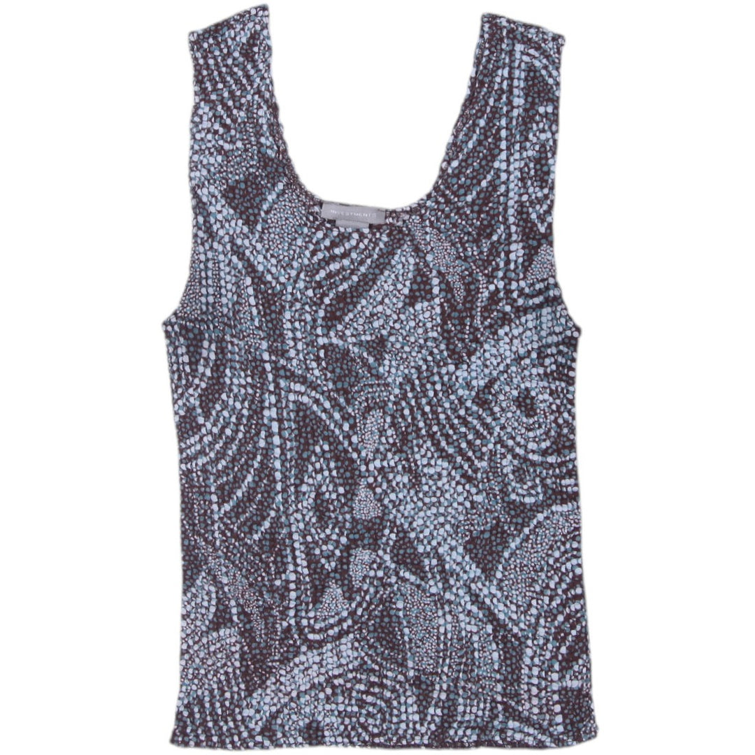 Y2K Ladies Investments Crinkle Popcorn Tank Top Size M