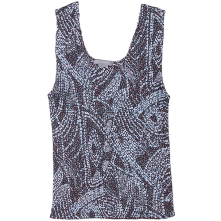 Y2K Ladies Investments Crinkle Popcorn Tank Top Size M