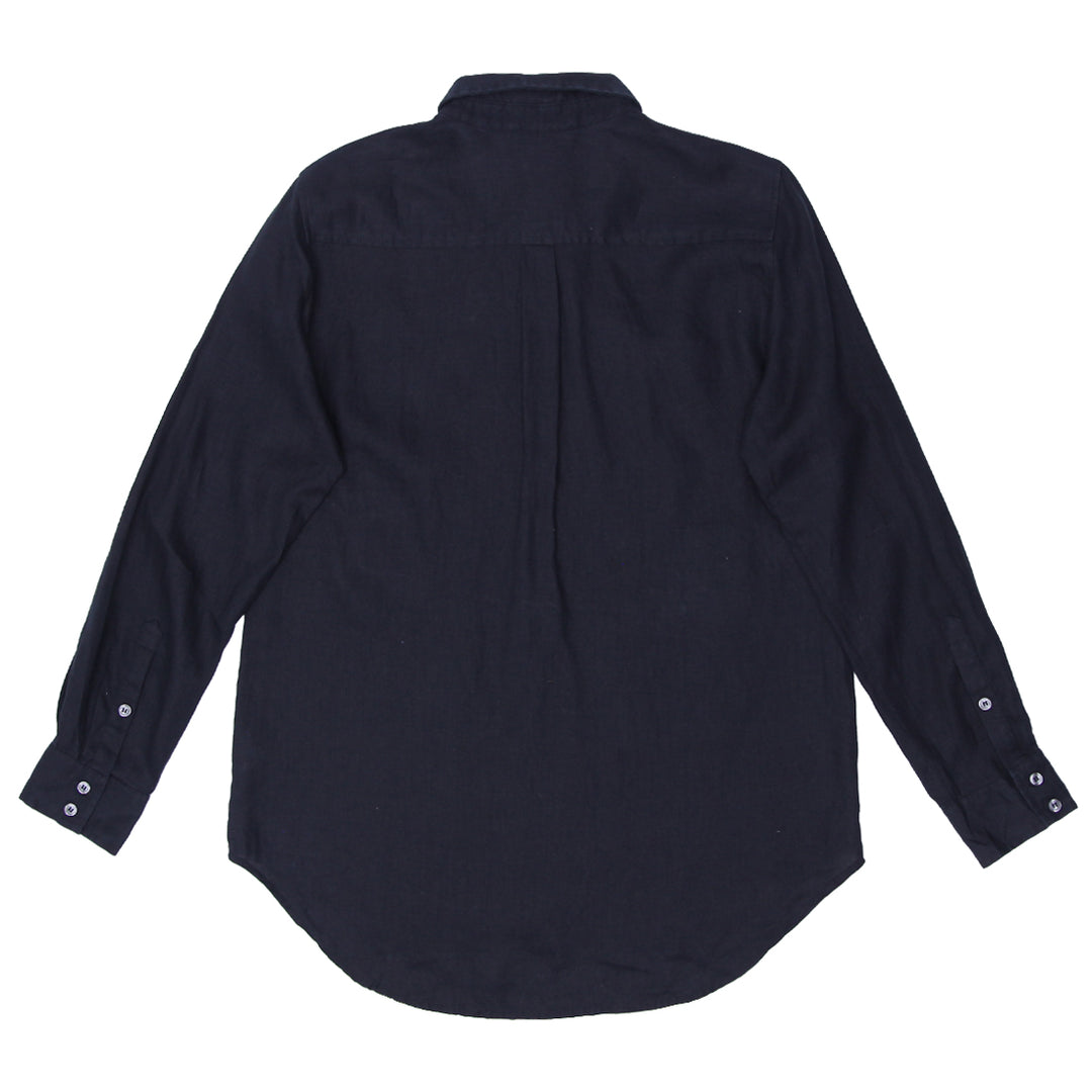 Mens Lord & Taylor Long Sleeve Linen Shirt Black - Fashion Rerun Vintage Migration_Shirt