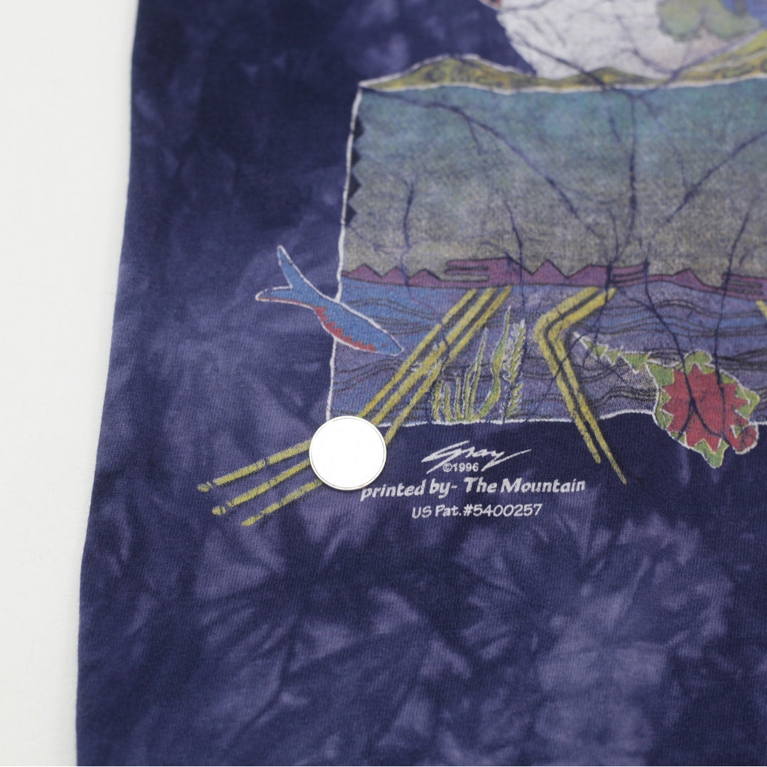 1996 Vintage The Mountain Native American Tie Dye T-Shirt Purple L - Fashion Rerun Vintage Migration_T-Shirt