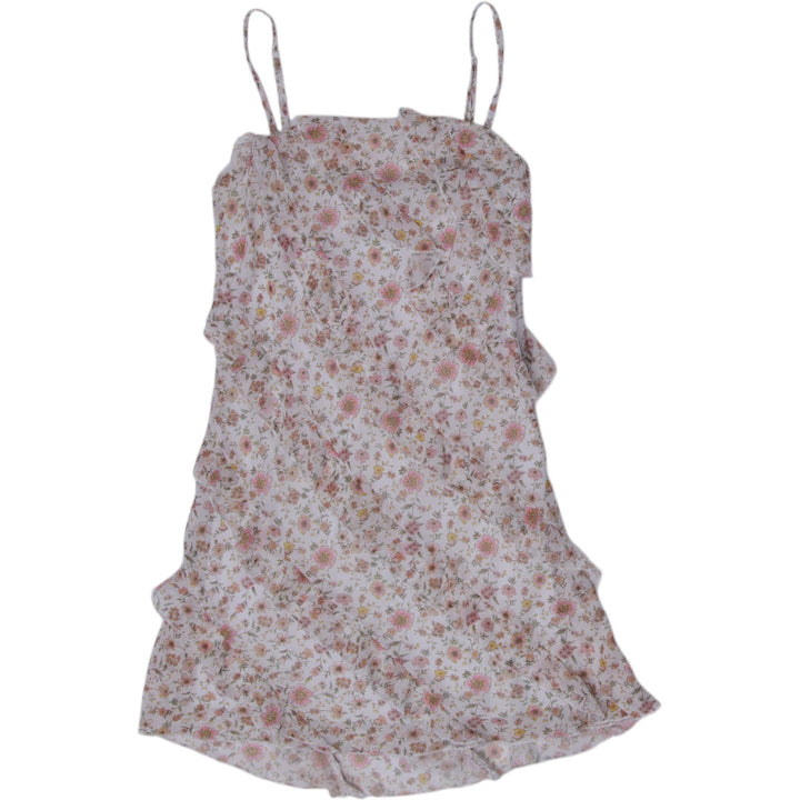 Y2K Ladies B. Darlin Tiered Ruffle Floral Mini Dress Size 3/4