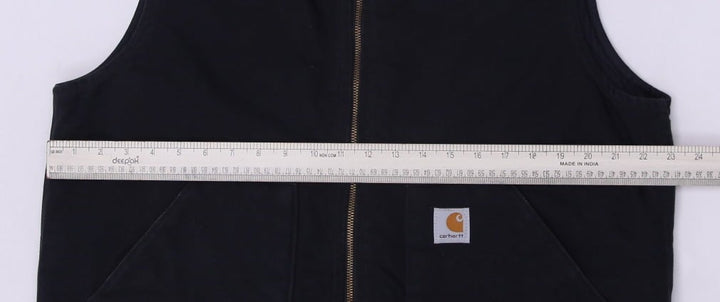 Mens Carhartt V01 BLK Quilt Lined Duck Full Zip Vest Large | Migration_Vests WW Collection - View 7 | Fashion Rerun