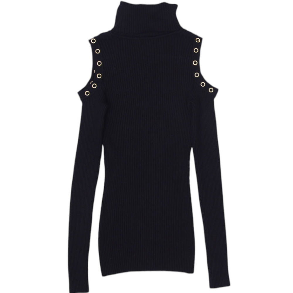 Y2K XOXO Cold-Shoulder Grommet Knit Sweater Size XS | Migration_Knitwear & Sweaters - Side View | Fashion Rerun