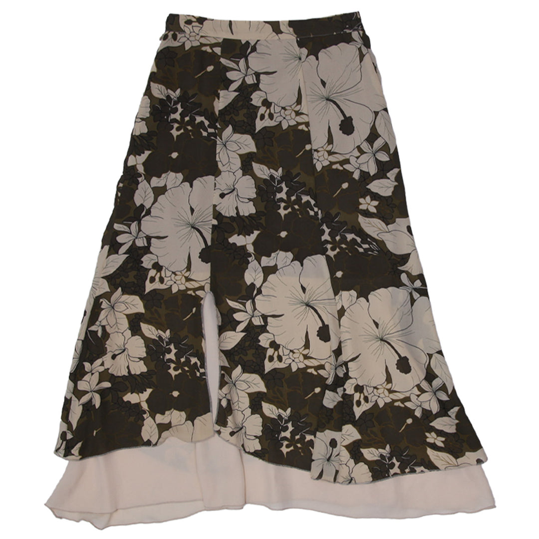 Y2K Ladies Floral Side Slit Maxi Skirt