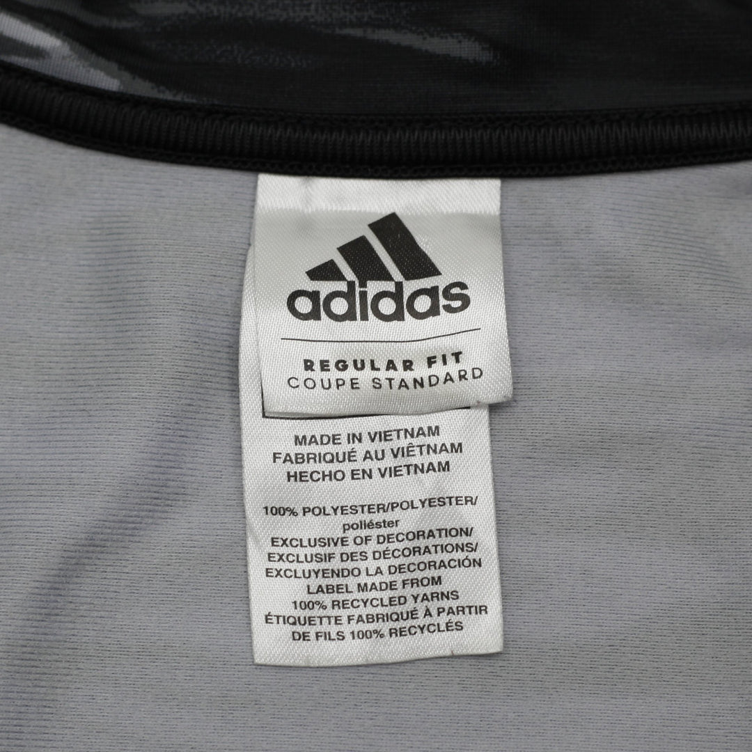 Mens Adidas 2023 AG6511 Monochrome Abstract Pattern Full-Zip Track Jacket