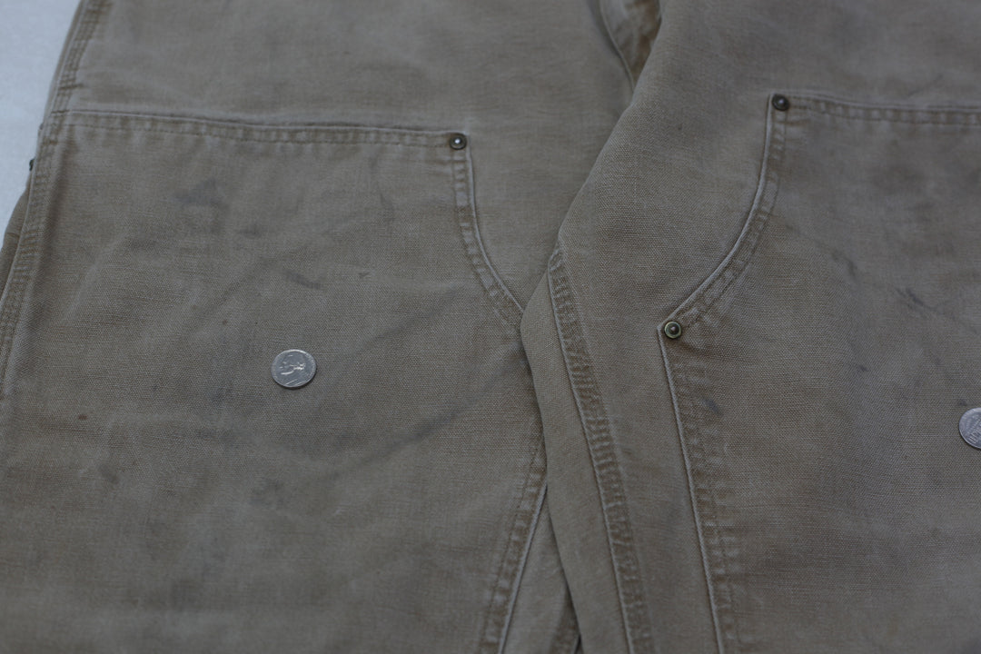 Mens Carhartt BO1 BRN Double Knee Dungaree Fit Pants