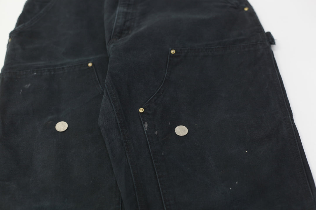 Mens Dungaree Fit B01 BLK Double Knee Carhartt Pants