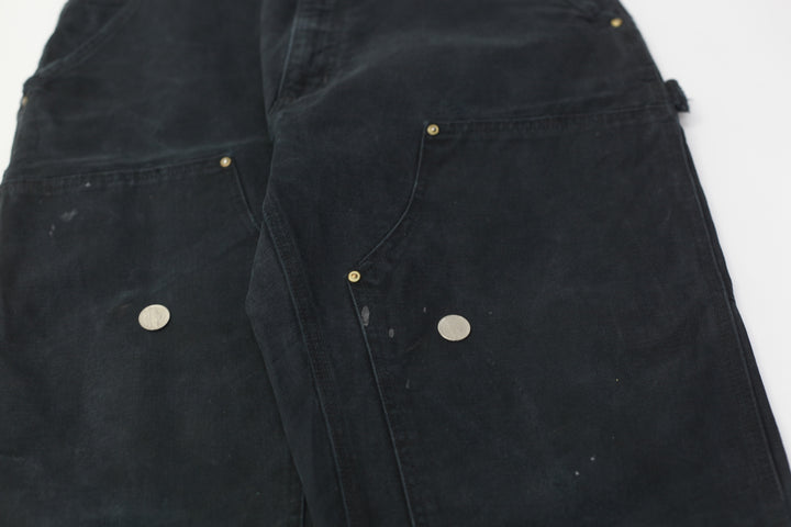 Mens Dungaree Fit B01 BLK Double Knee Carhartt Pants