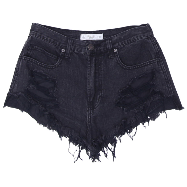 Ladies Abercrombie & Fitch Ripped Denim Shorts