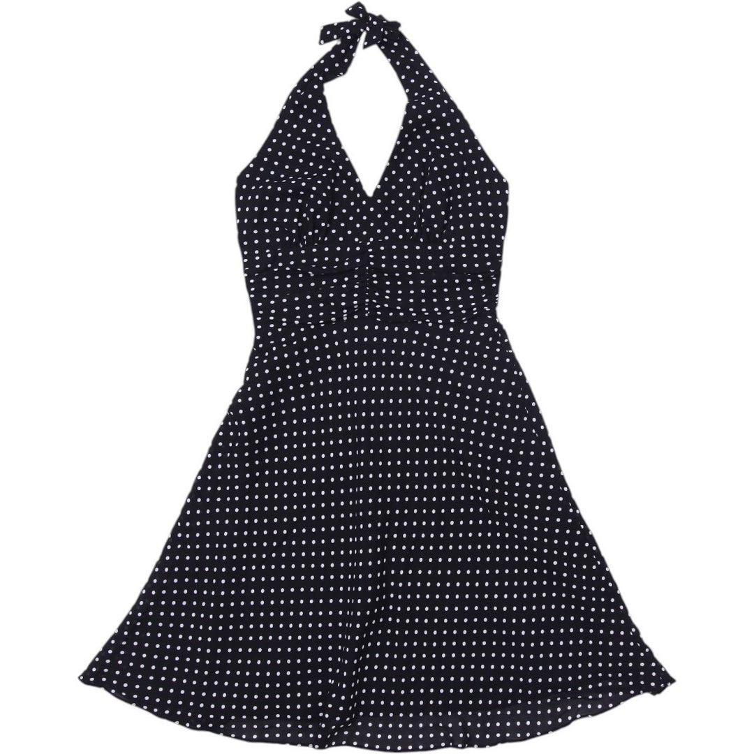 Y2K Ladies Algo Polka Dot Halter Mini Dress Size 10