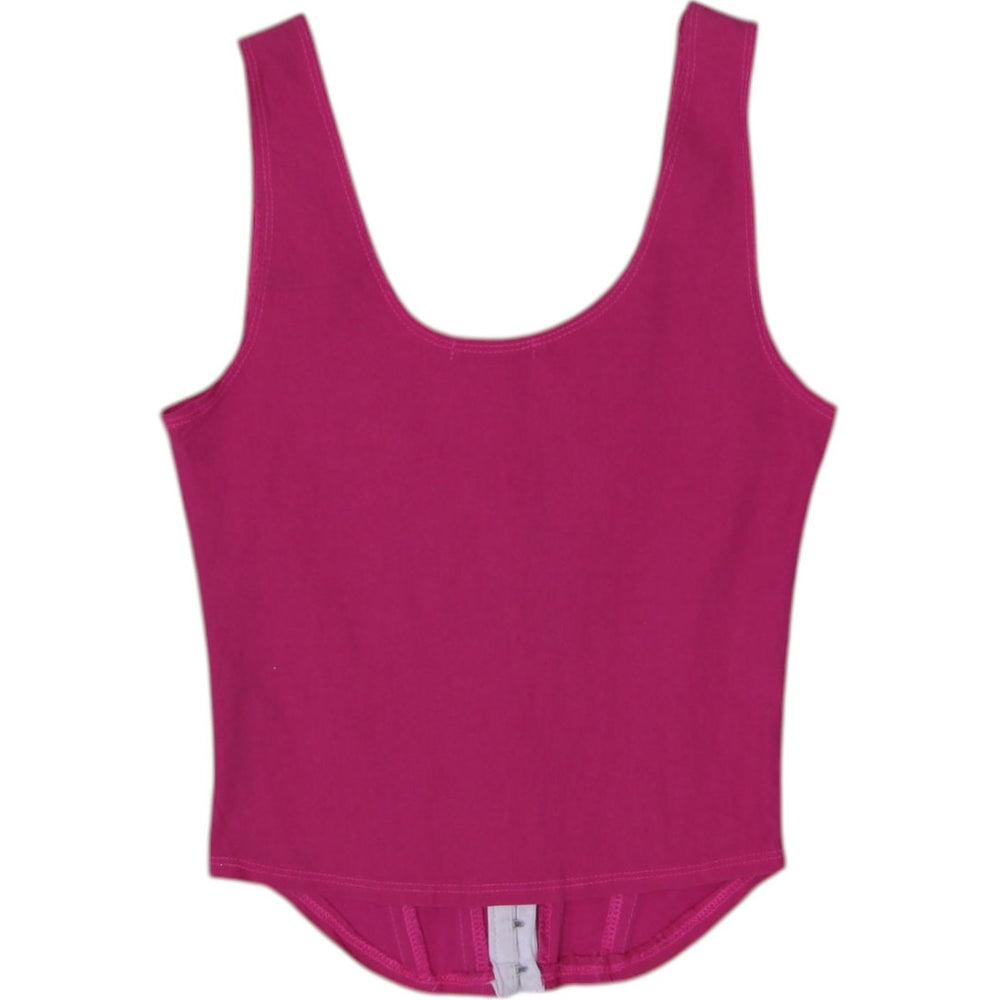 Y2K Zip Front Tank Top Pink Size L | Migration_Y2K Tops - Side View | Fashion Rerun