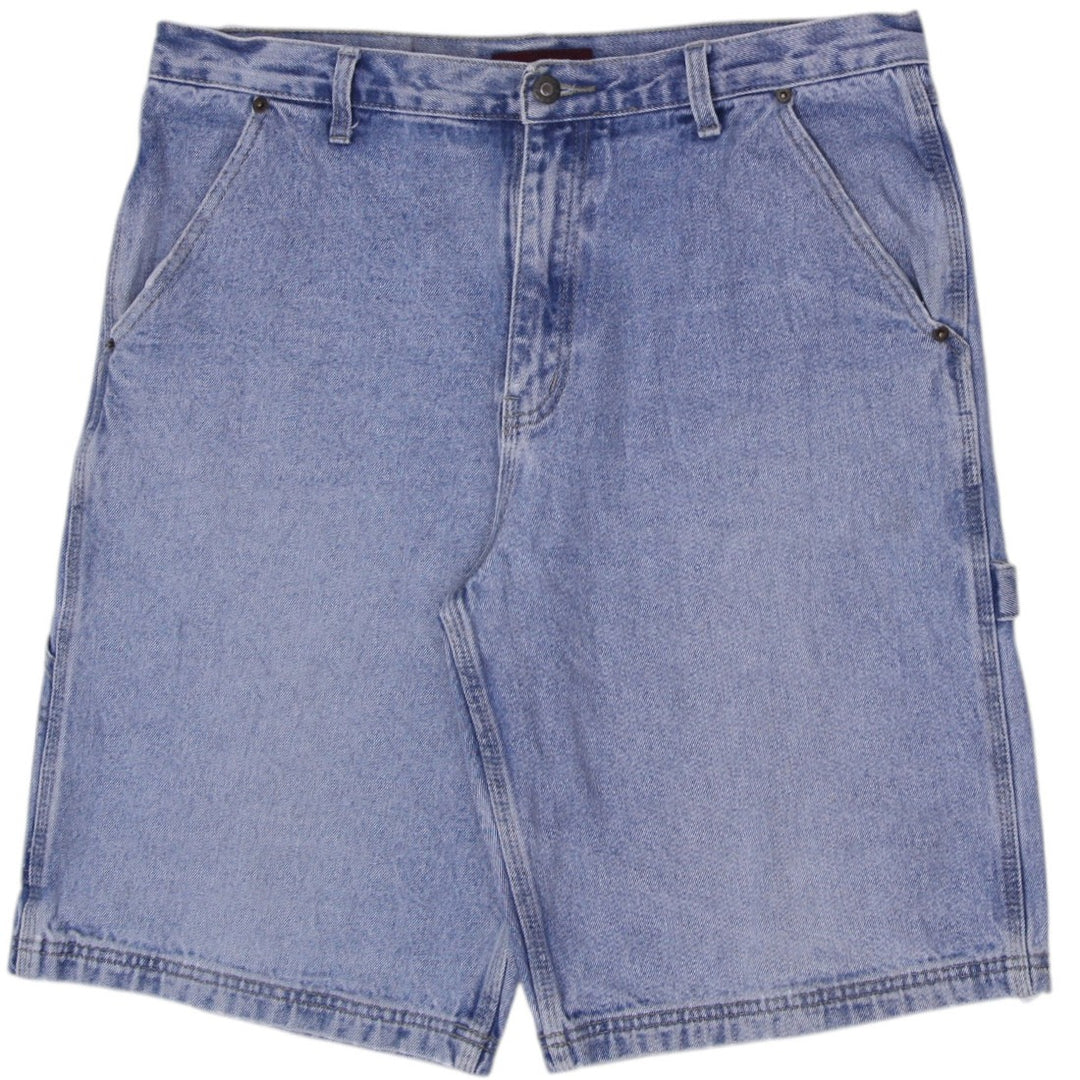 Y2K Mens Nevada Light Wash Denim Carpenter Jorts Size 34