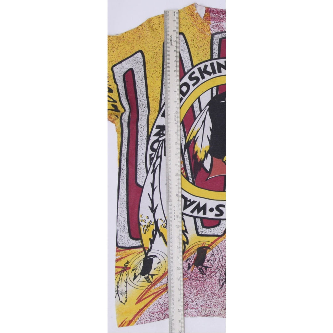 Vintage 1990s NFL Washington Redskins All Over Print T-Shirt Single Stitch