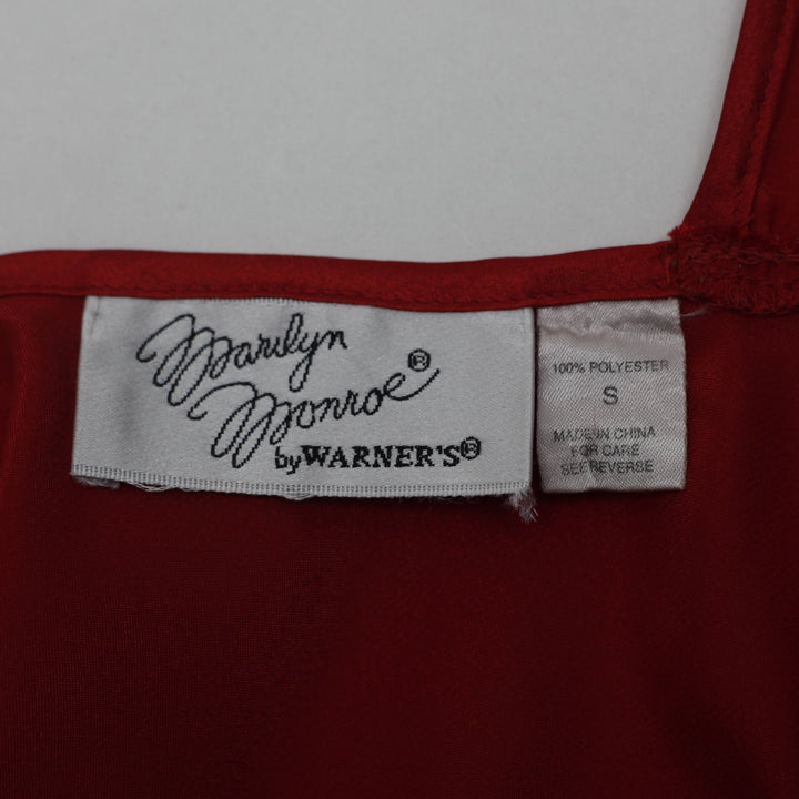 Y2K Ladies Marilyn Monroe by Warner's Red Satin Cami Top Size S