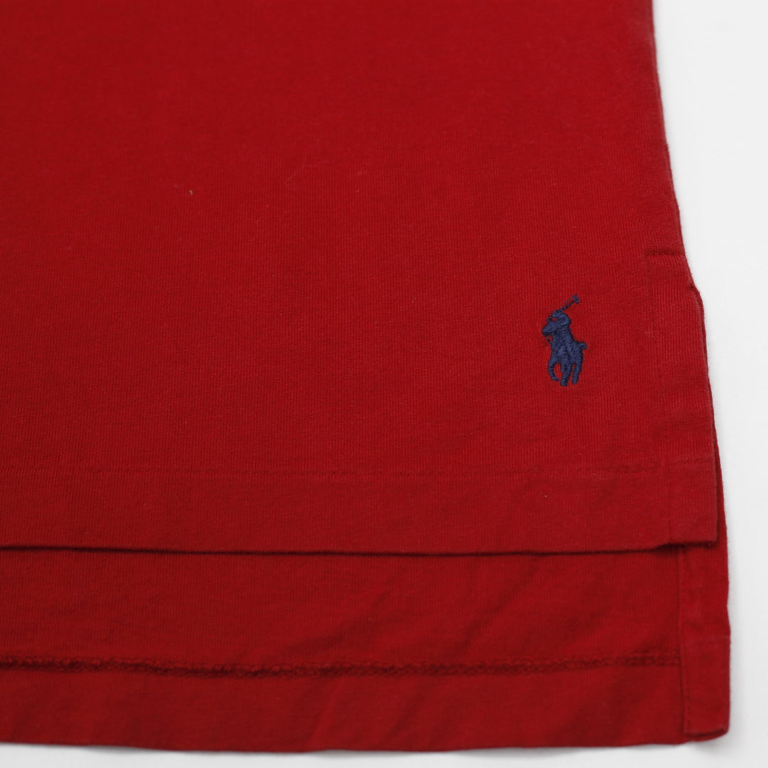Mens Polo Ralph Lauren Red Polo Pocket T-Shirt Cotton Embroidered Classic