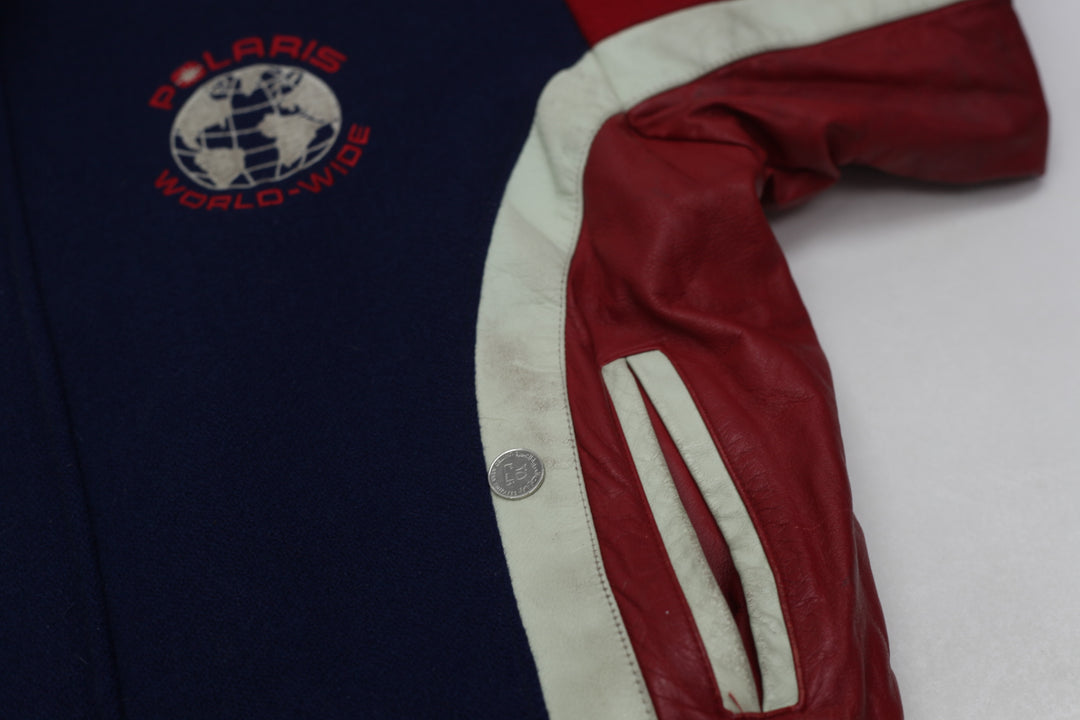 Vintage Polaris Worldwide Varsity Leather Sleeves Varsity Jacket - Fashion Rerun Vintage Migration_Jacket