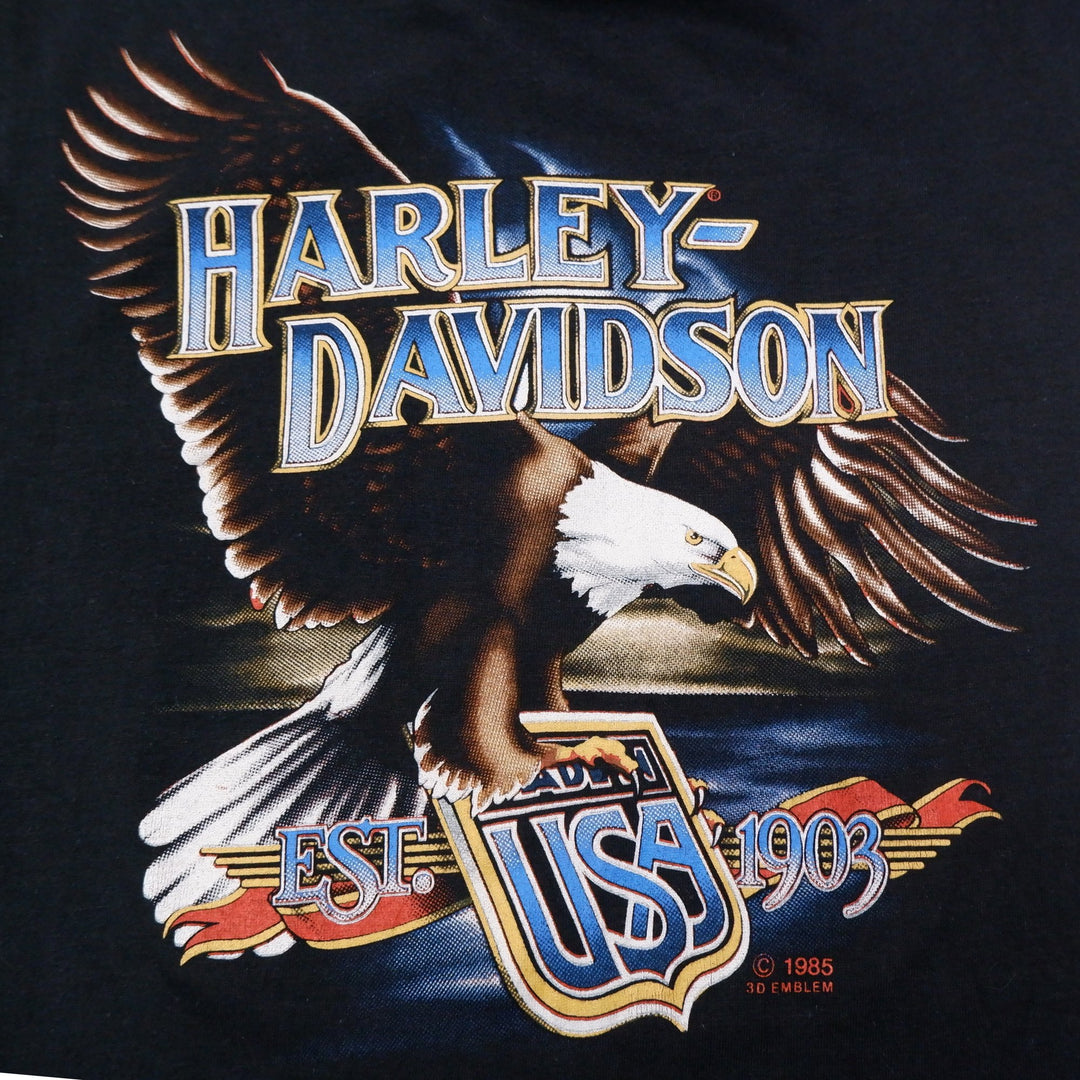Vintage 1985 RARE 3D Emblem Harley Davidson Eagle Shield T-Shirt