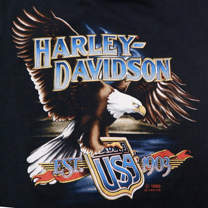 Vintage 1985 RARE 3D Emblem Harley Davidson Eagle Shield T-Shirt