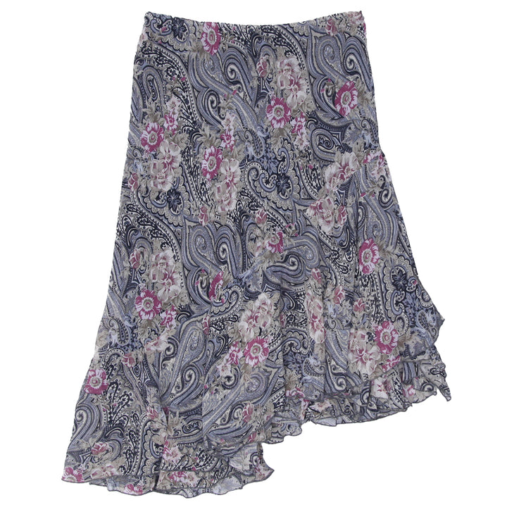 Y2K Paisley Floral Ruffle Skirt - Fashion Rerun Vintage Migration_Skirt