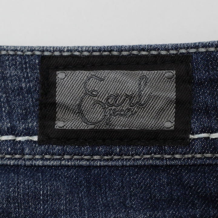 Y2K Ladies Earl Jean Denim Skirt Blue Embroidered Pockets