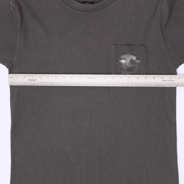 Vintage Harley Davidson Costa Rica Made In USA Olive Green Pocket T-Shirt M