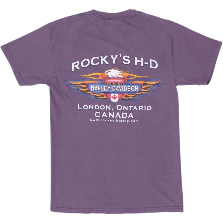 Vintage 2002 Harley Davidson Graphic Moto T-Shirt Size S | Migration_T-Shirts - Side View | Fashion Rerun