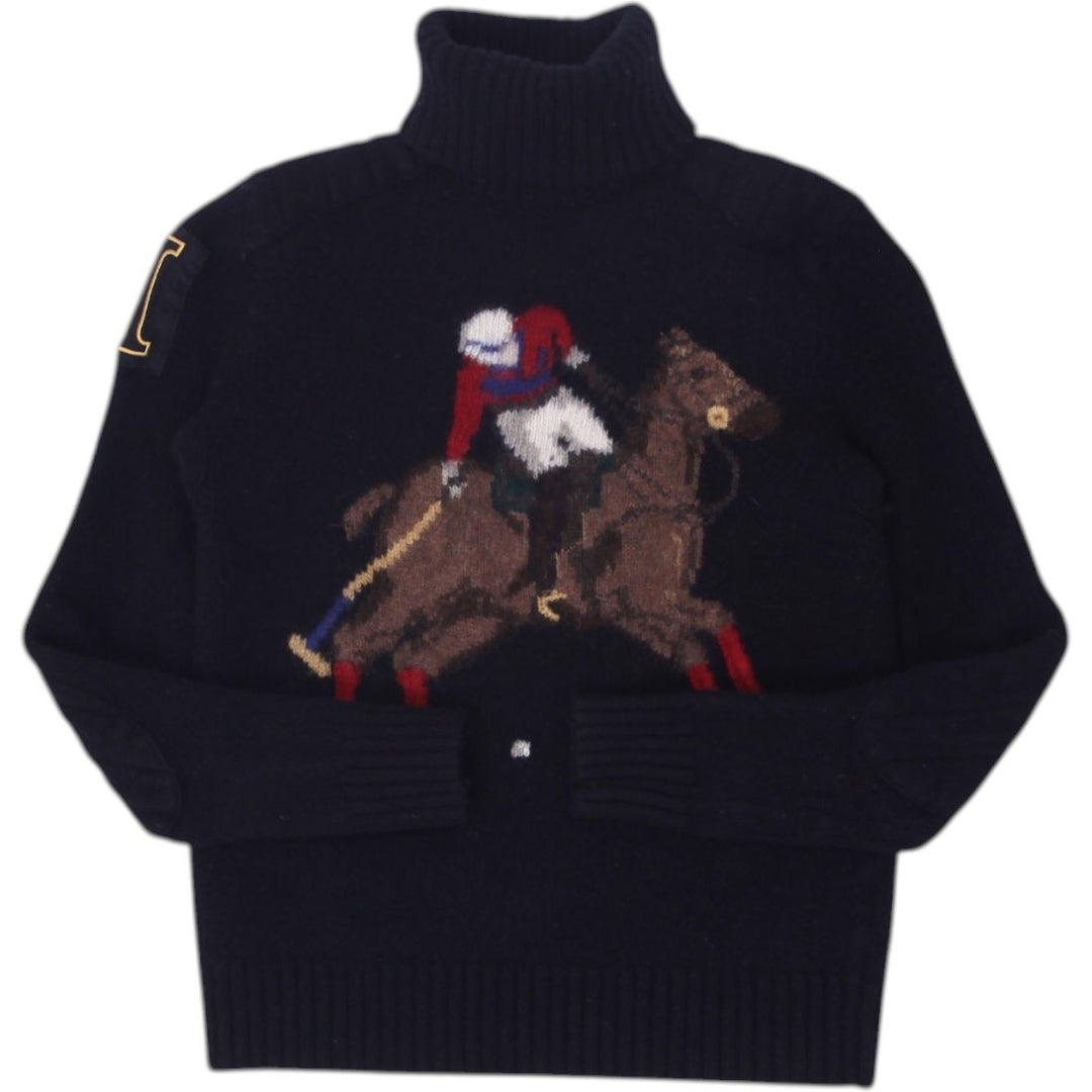 Vintage Ladies Polo By Ralph Lauren Equestrian Stampede Turtleneck Sweater S | Migration_Knitwear & Sweaters | Fashion Rerun