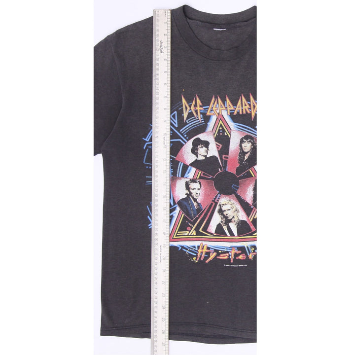 Vintage Def Leppard 1988 Hysteria World Tour Band T-Shirt Charcoal Single Stitch