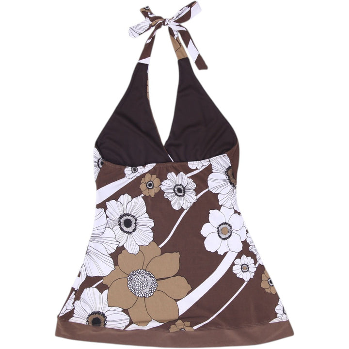 Y2K Ladies Floral Tankini Halter Top Size M