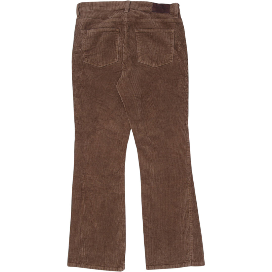 Ladies Ralph Lauren Corduroy Trousers Brown LRL Stylish Retro