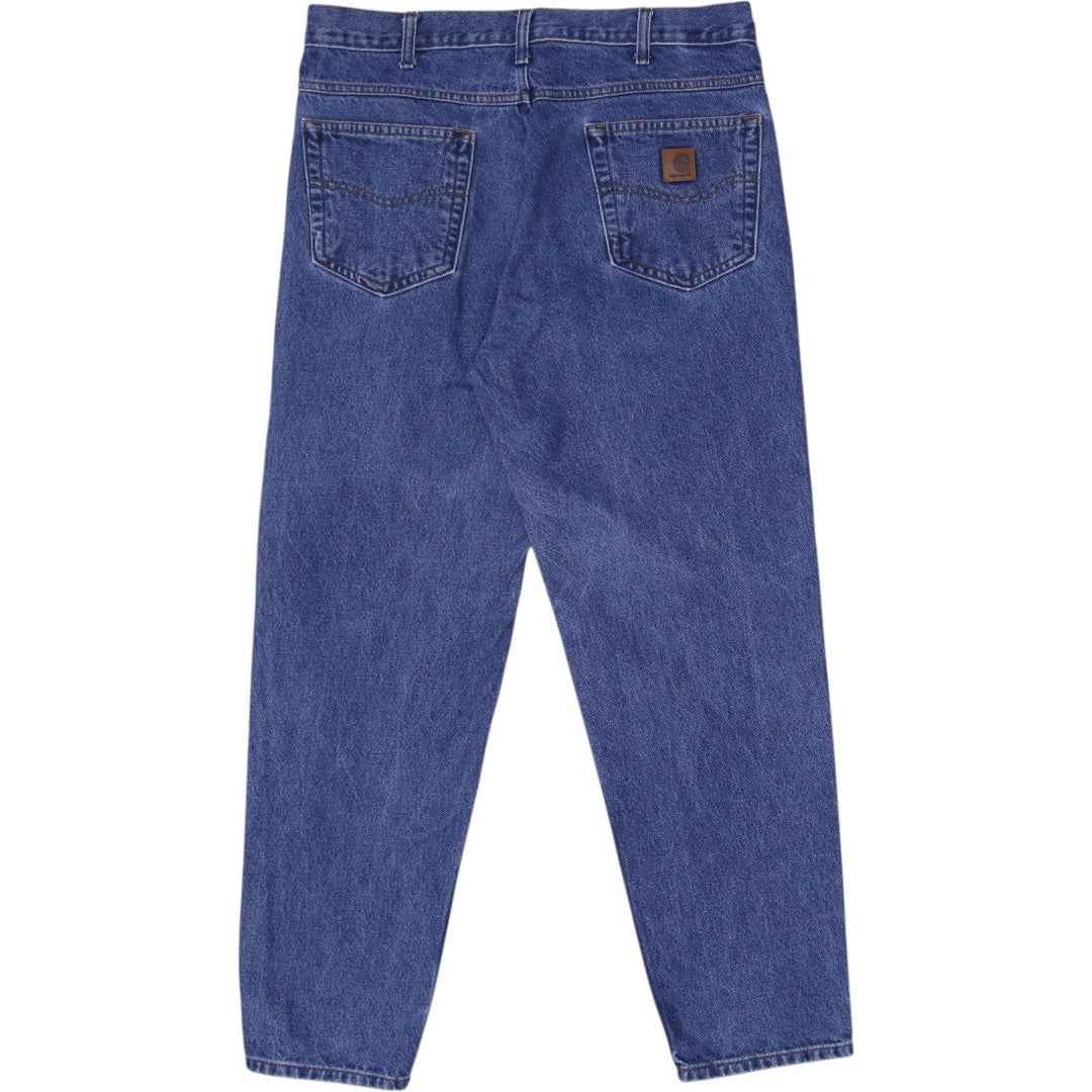 Mens Carhartt B17-DST Blue Denim Straight Fit Workwear Jeans Size 36x30 | Migration_Jeans WW Collection - Sid | Fashion Rerun