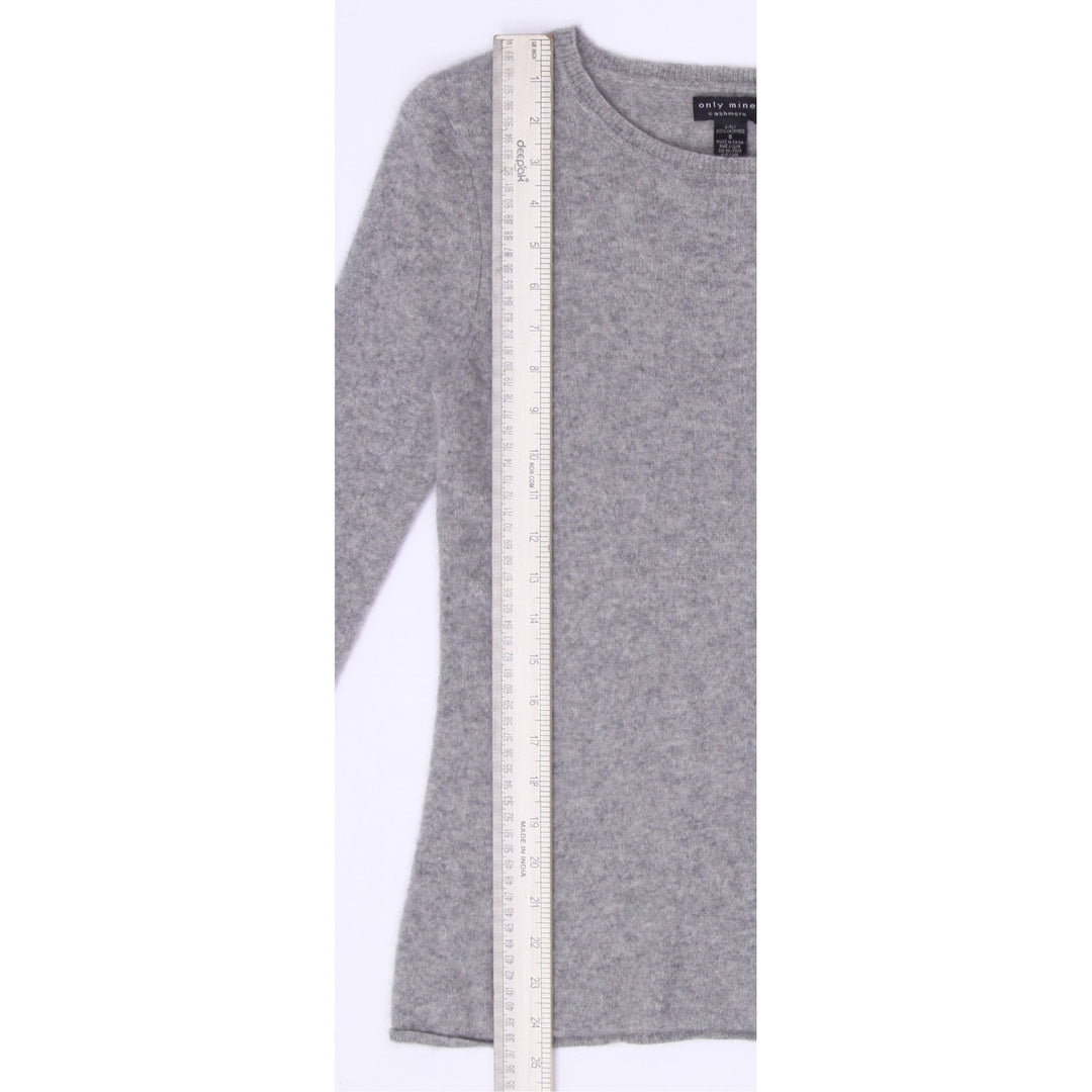 Ladies Only Mine 2 Ply 100% Cashmere Gray Sweater Size S