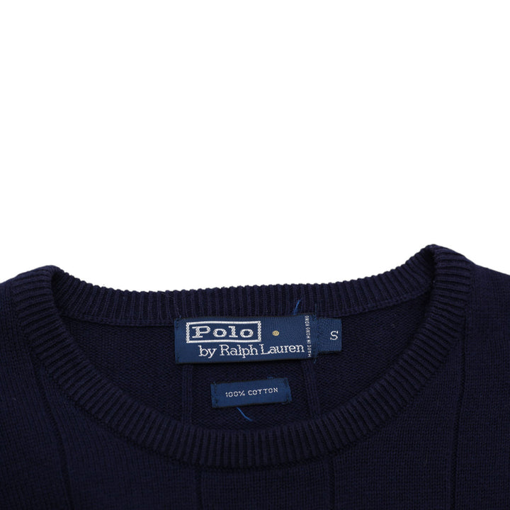 Mens Polo Ralph Lauren Sweater Subtle Vertical Rib Knit Pattern