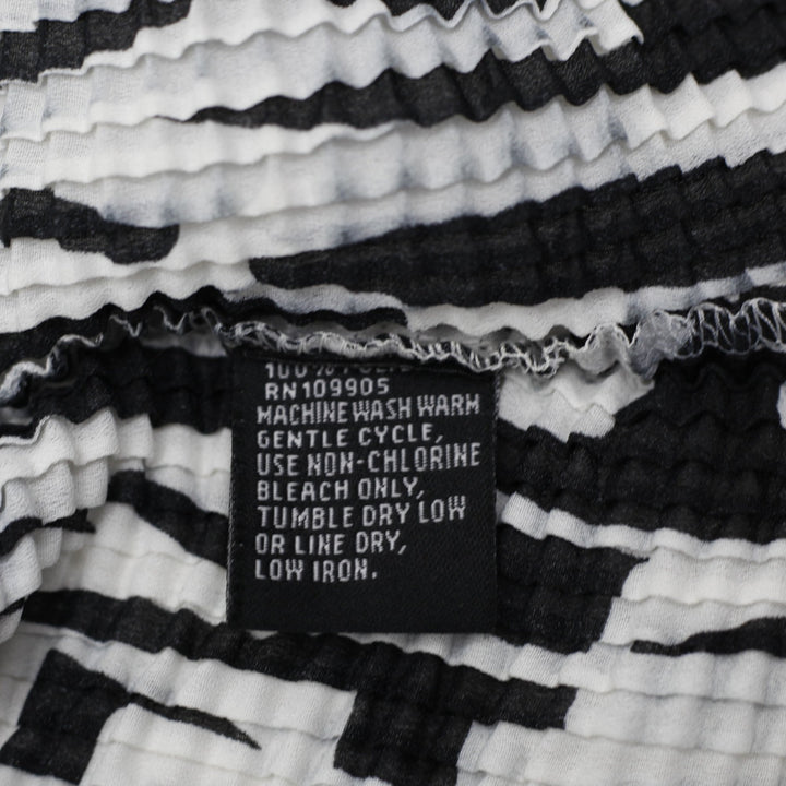 Y2K Ladies Essentials by Milano Black White Crinkle Tank Top Size S