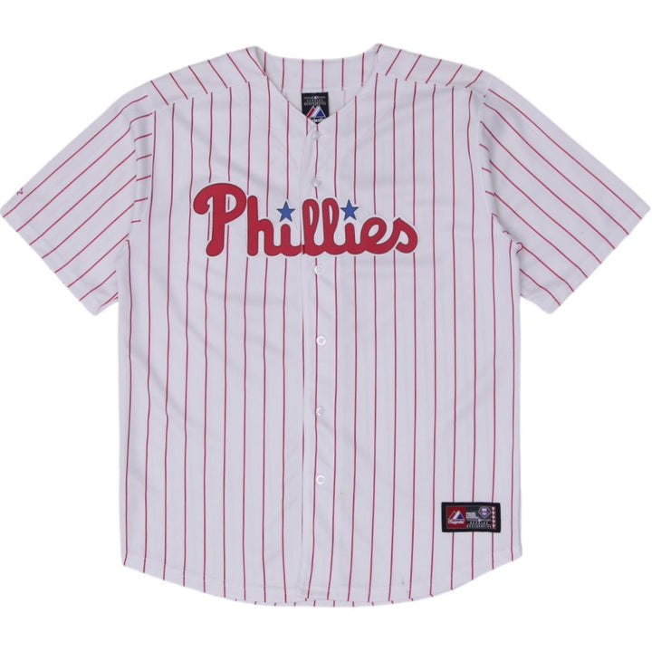Vintage White Red Pinstripe Philadelphia Phillies Baseball Jersey