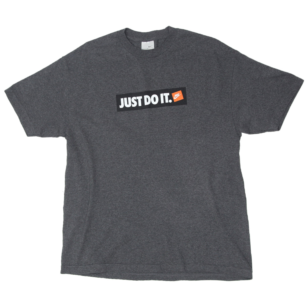 Shop Mens Nike Just Do It Gray T-Shirt Fashion Rerun