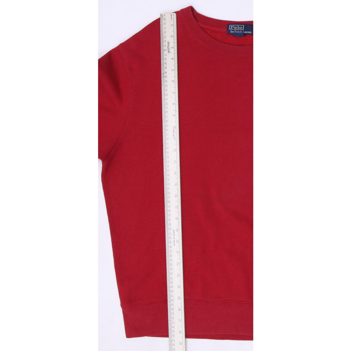 Vintage Mens Polo Ralph Lauren Red Sweatshirt Cotton Blend Logo