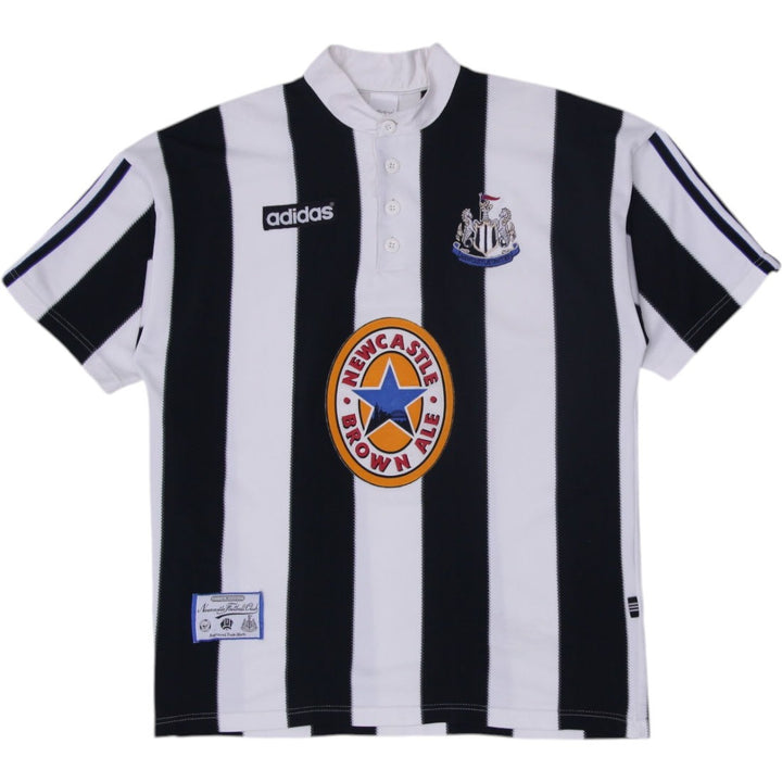Vintage Adidas 995-1997 Newcastle United Home Black Striped Soccer Jersey M | Migration_Jerseys | Fashion Rerun