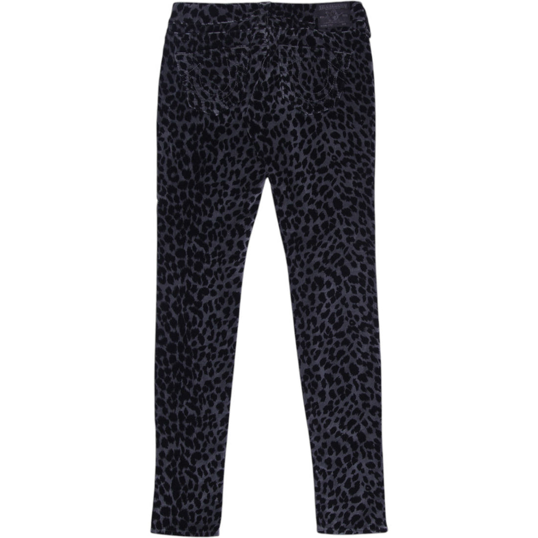 Y2K True Religion Leopard Velour Pants Size 26 | Migration_Jeans & Pants - Side View | Fashion Rerun