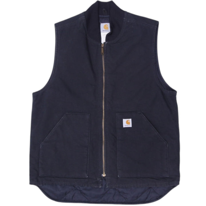 Mens Carhartt V01 BLK Quilt Lined Duck Full Zip Vest Large | Migration_Vests WW Collection | Fashion Rerun