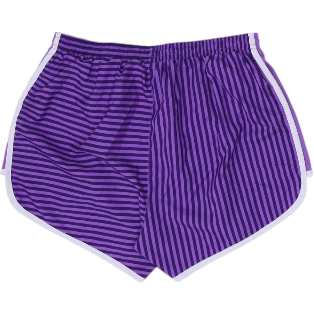 Ladies Nike Dri-FIT Striped Sportwear Shorts Size M | Migration_Shorts - Side View | Fashion Rerun
