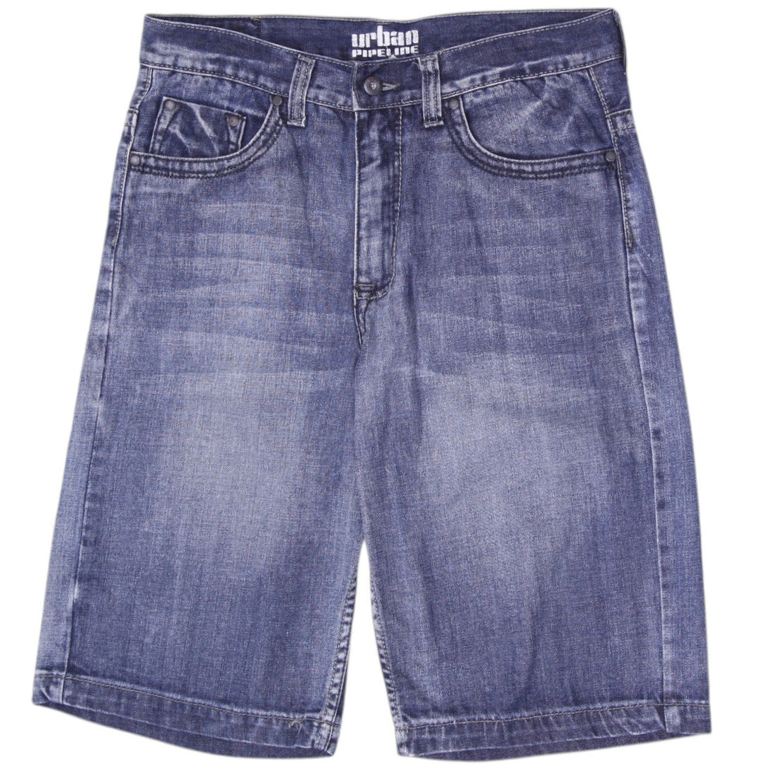 Y2K Mens Urban Pipeline Longline Denim Jorts Size 32