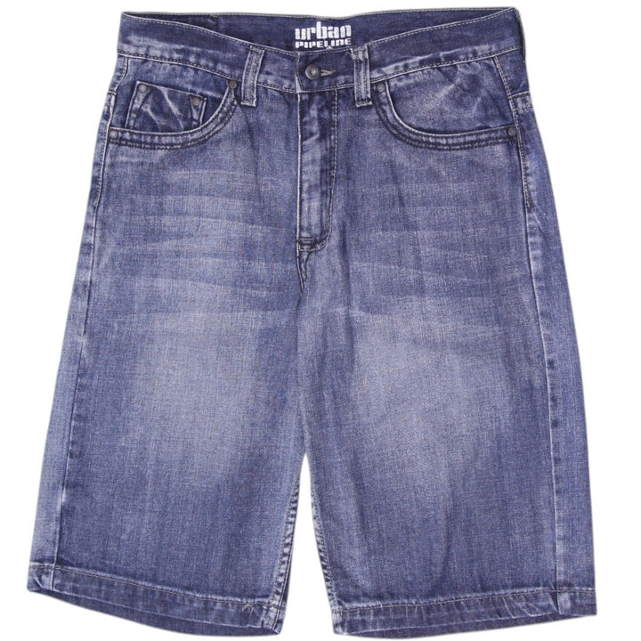 Y2K Mens Urban Pipeline Longline Denim Jorts Size 32