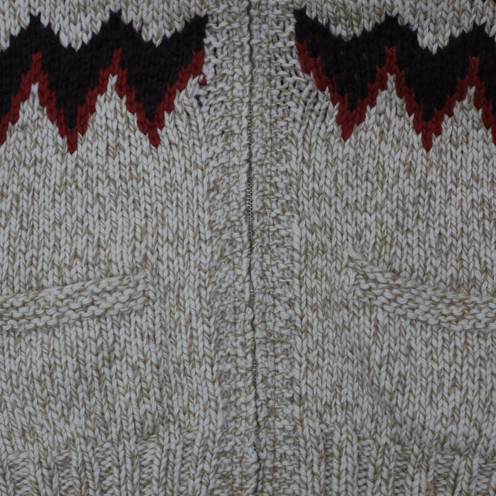Vintage 50s Cowichan-style Mary Maxim Wool Knitwear Size XL | Migration_Jumper & Knitwear - Alternate View | Fashion Rerun