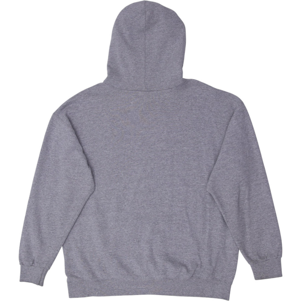 Vintage Mens Nike Hoodie Gray Sweatshirt Logo Pullover | Migration_Hoodies - Side View | Fashion Rerun