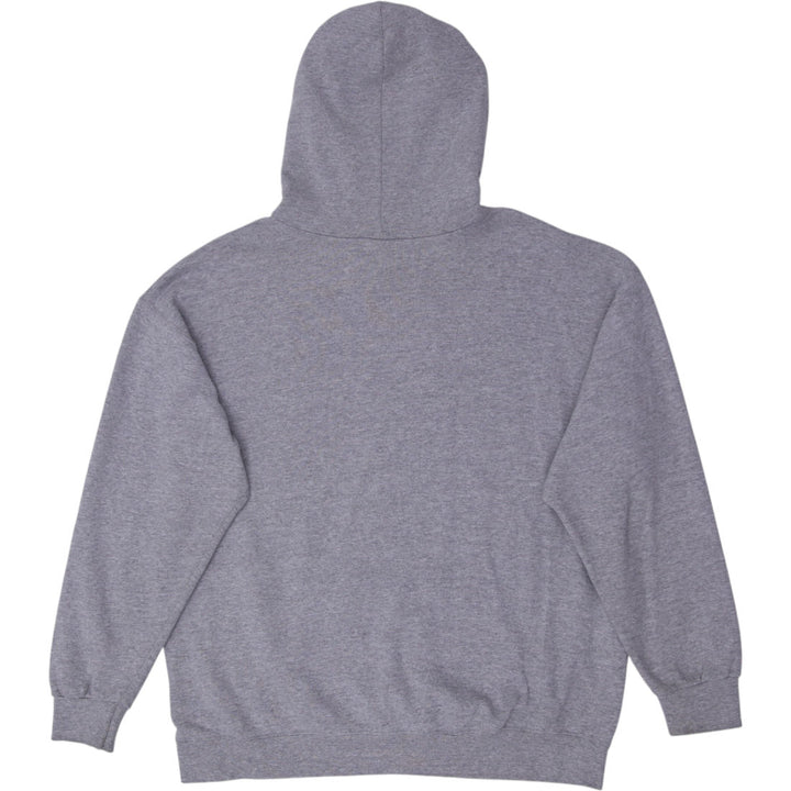 Vintage Mens Nike Hoodie Gray Sweatshirt Logo Pullover | Migration_Hoodies - Side View | Fashion Rerun