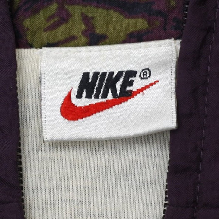 Vintage Nike Windbreaker Jacket Women's Full Zip Printed Sleeve Purple